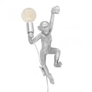 Image of George Monkey Wall Light in Silver