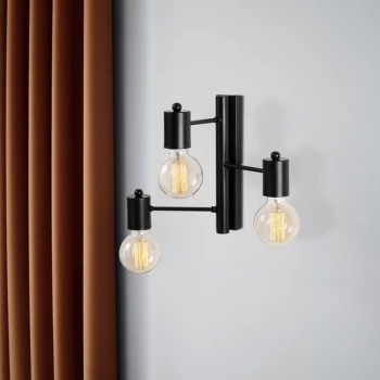 Image of Hexa - 6946 Black Wall Lamp