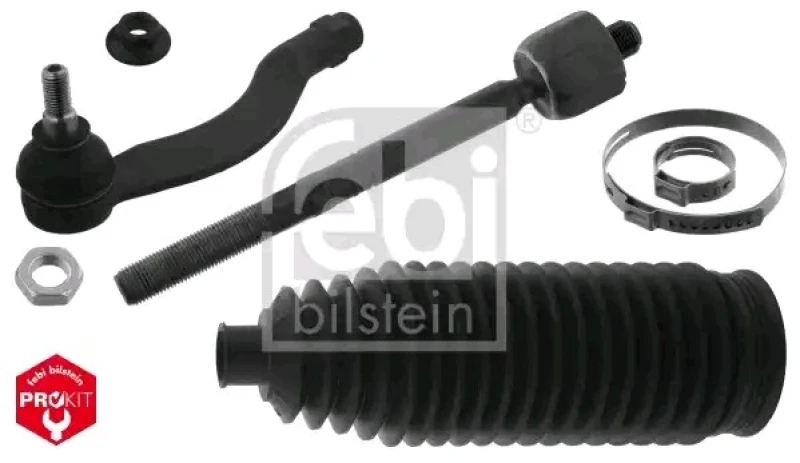 Image of FEBI BILSTEIN 49066 Tie Rod OE Turbo NEW, Front Axle Left, with nuts, with bellow Rod Assembly (284)