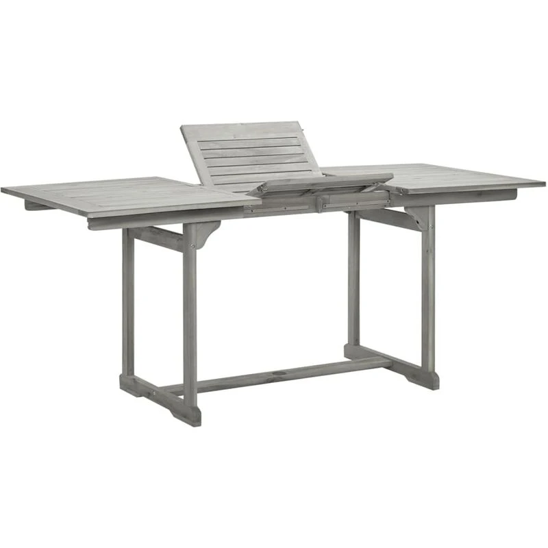 Image of VIDAXL Garden Dining Table (120-170)x80x75cm Solid Acacia Wood Vidaxl 8720286642269