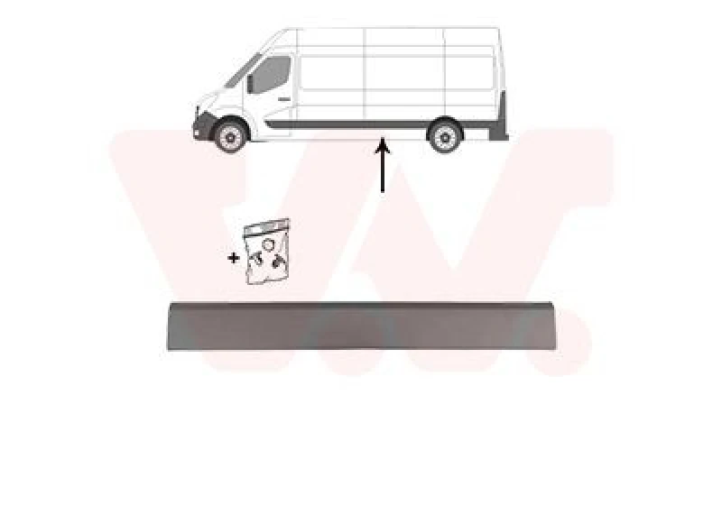 Image of VAN WEZEL Trim / Protective Strip, sidewall VAN WEZEL 3799424