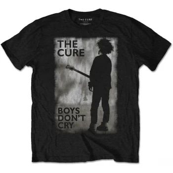 Image of Cure - The - Boys Don't Cry Black & White Unisex XX-Large T-Shirt - Black