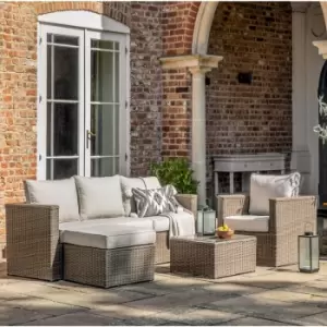 Image of Gallery Outdoor Mileva Chaise Sofa and Chair Set Natural