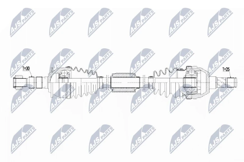 Image of NTY NPW-PL-071 Drive shaft Front Axle Right Drive Shaft (13)