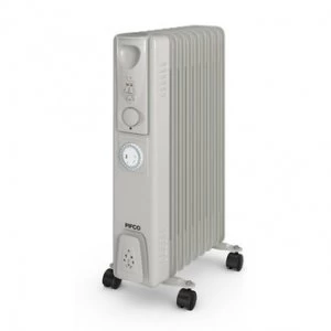 image of Pifco P43004YT 2 0kW Oil Filled Radiator with 24hr Timer in White