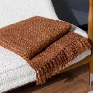 image of Morni Woven Fringed Throw Hazel