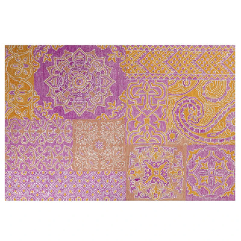 Image of Beliani Rug Avanos Pink 140 X 200 Cm Wool