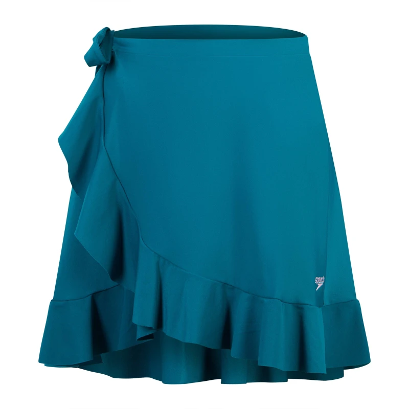 Image of Speedo Wrap Skirt 1 Piece Womens - Blue Blue 8