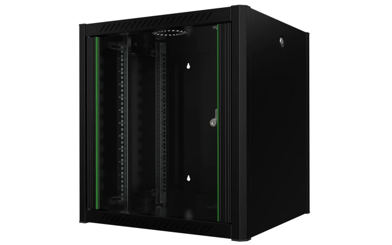 Image of Lanview RWP12U56BL rack cabinet 12U Wall mounted rack Black