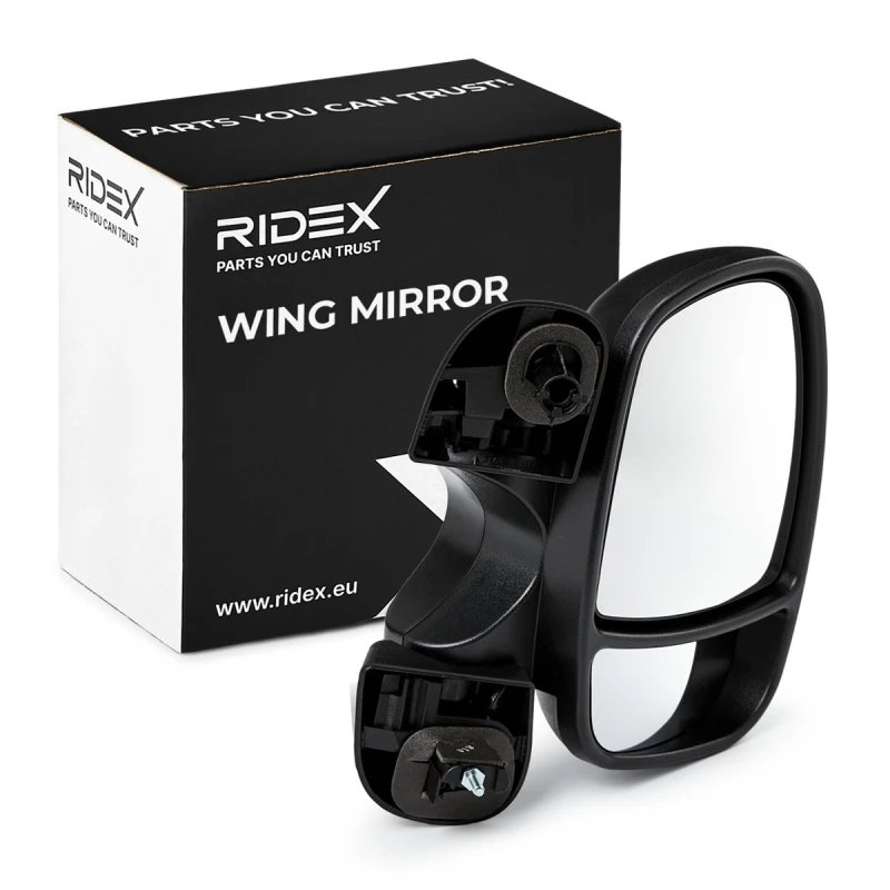 Image of RIDEX 50O1504 Wing mirror Right, black, Manual, Short mirror arm Outside Mirror (50)
