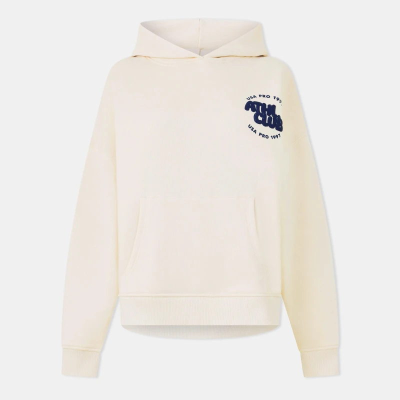 Image of USA Pro Womens Bubble Hoodie Cream female 8 (36)