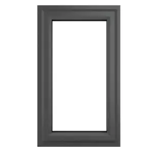 Crystal uPVC Window A Rated Right Hand Side Hung 610mm x 965mm Clear Glazing - Grey