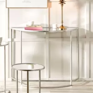Image of Pacific Veneziano Console Table, Iron & Glass Silver/Gold
