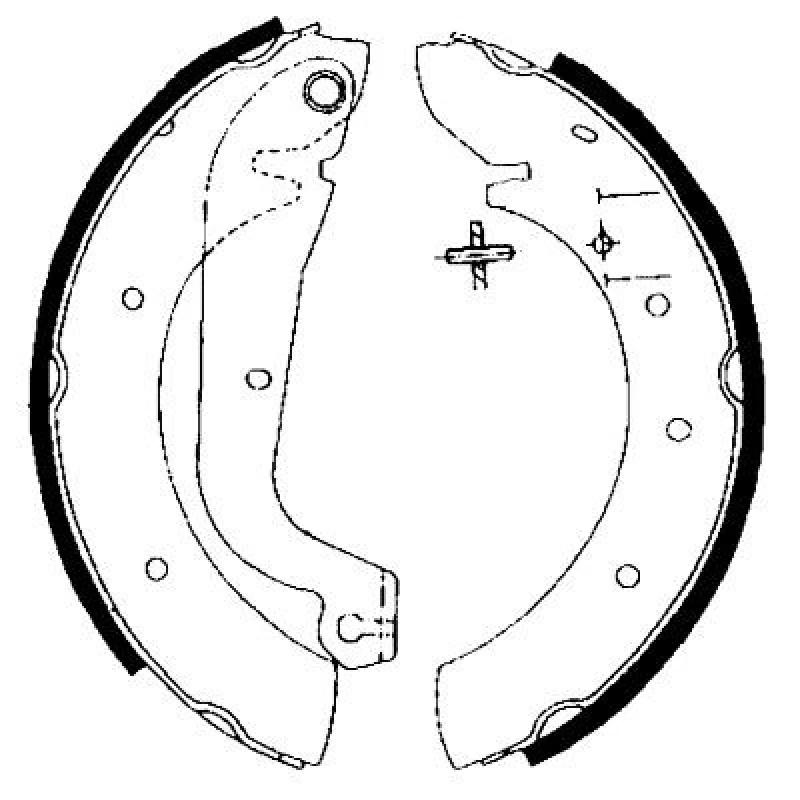 Image of HELLA Brake Shoe Set HELLA 8DB 355 001-451
