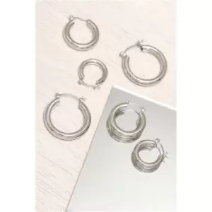 Image of I Saw It First Silver Thick Hoop Earrings - 3 Pack - Metallics
