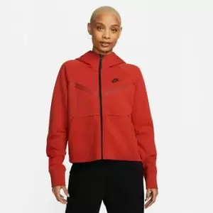 Image of Nike Tech Zip Hoodie Womens - Brown