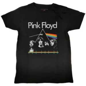 Image of Pink Floyd - Dark Side of the Moon Band & Pulse Unisex Large T-Shirt - Black
