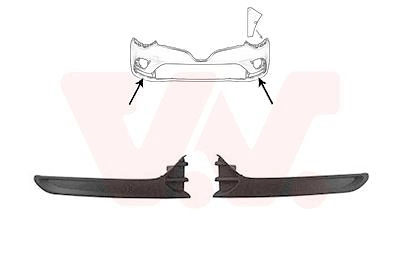 Image of VAN WEZEL Trim / Protective Strip Set, bumper VAN WEZEL 4420581