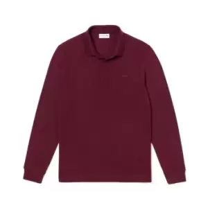 Lacoste Long Sleeve Logo Polo Shirt - Red