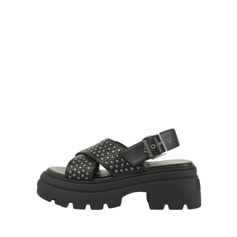 Image of Buffalo Womens heeled sandals Buffalo Vega Cross Noir Female 37