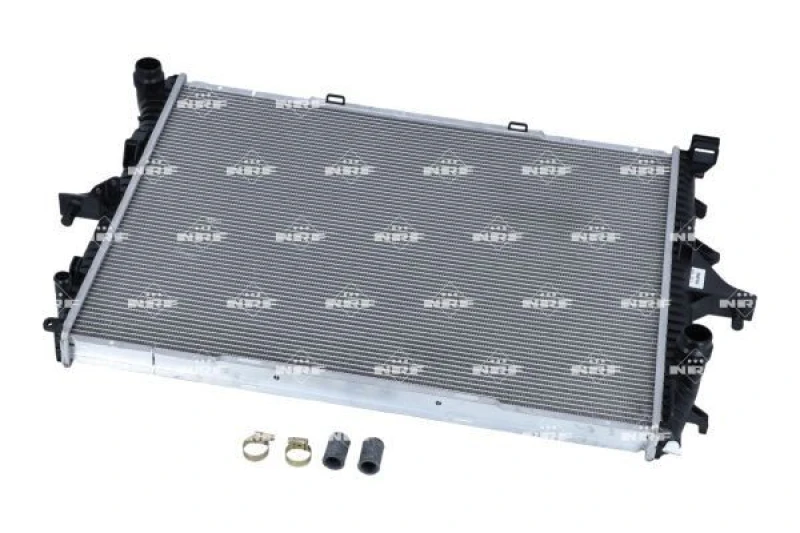 Image of NRF 56124 Engine radiator EASY FIT Brazed cooling fins, Aluminium, with plug Aluminium Radiator,engine cooling (470)