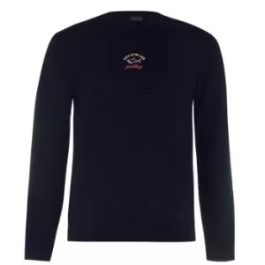 Image of Paul And Shark Mid Chest Crew Sweatshirt - Blue