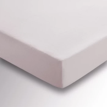 Image of Fable Light Pink Brushed Cotton 'Aviary' Fitted Sheet - double