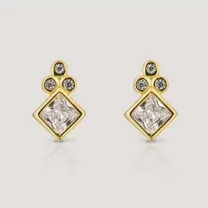 Image of CANDY Kite Gold Plated Diamond Shape CZ Stud Earrings
