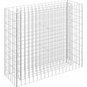 Image of Gabion Raised Bed Galvanised Steel 90x30x90cm Vidaxl Silver