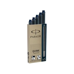 image of Parker Quink Fountain Pen Refills Cartridges Blue/Black PK5