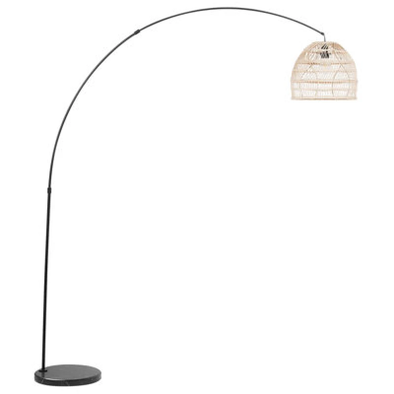 Image of Beliani Floor Lamp Guaviare Rattan Beige