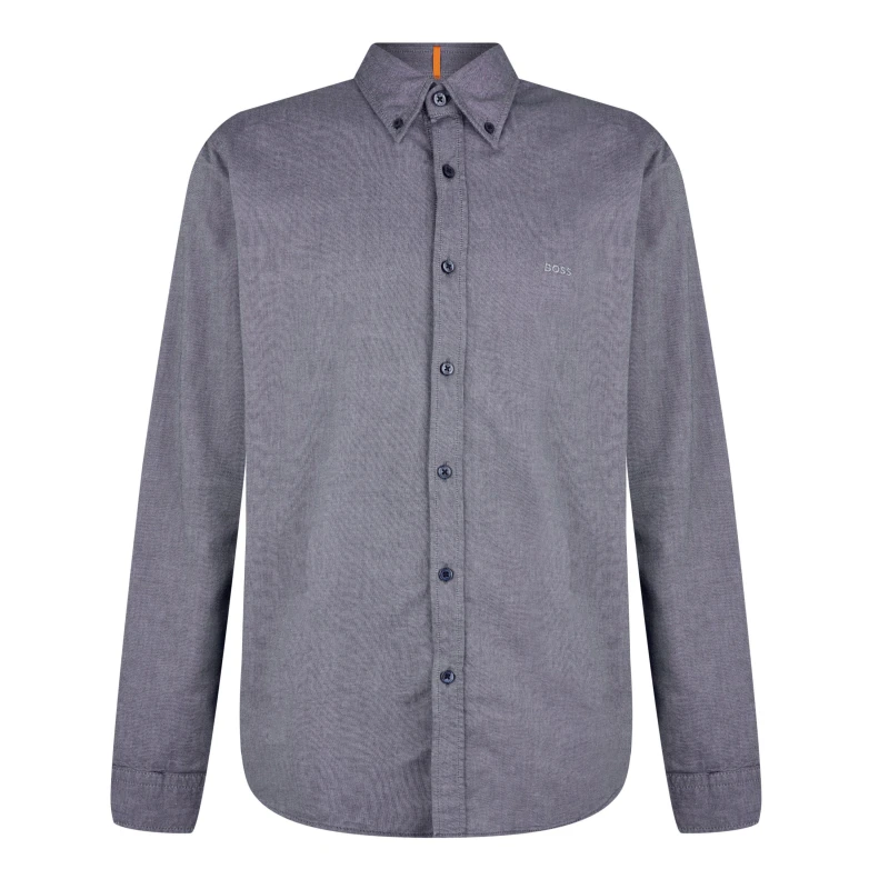 Image of Boss Rickert Long Sleeve Shirt - Blue Blue XL