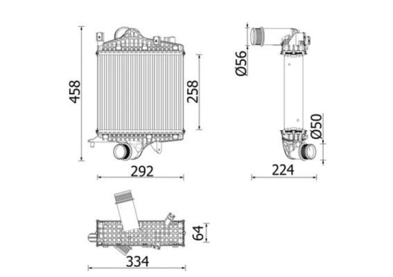 Image of MAHLE CI 672 000P Intercooler Intercooler,charger (468)