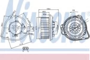 Image of Nissens Interior Cabin Blower Fan 87020