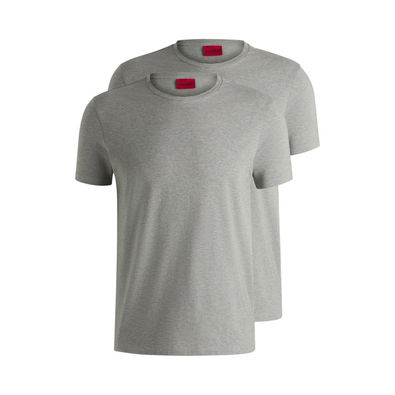 Image of Hugo 2 Pack Slim Fit T-Shirts Grey male 2XL