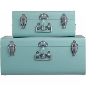 image of Premier Housewares - Green Storage Trunks - Set of 2