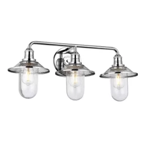 Image of Hinkley Rigby 3 Light Wall Light Polished Chrome IP44