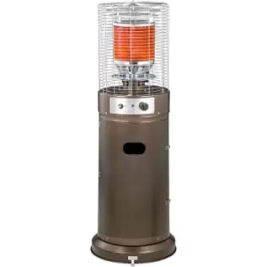 image of Outdoor Gas Patio Heater 5-11kW, Metal Casing w/ Safety, 137Hcm - Brown - Outsunny