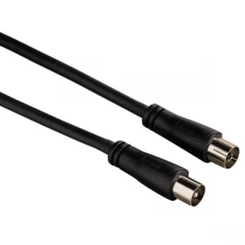 Image of Hama Antenna Cable, coax plug - coax socket, 3.0 m, 90 dB, black