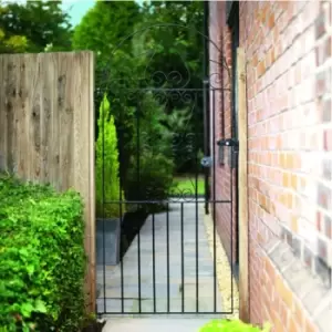 image of Chelsea Bow Top Steel Gate Black - 914 x 1830 mm