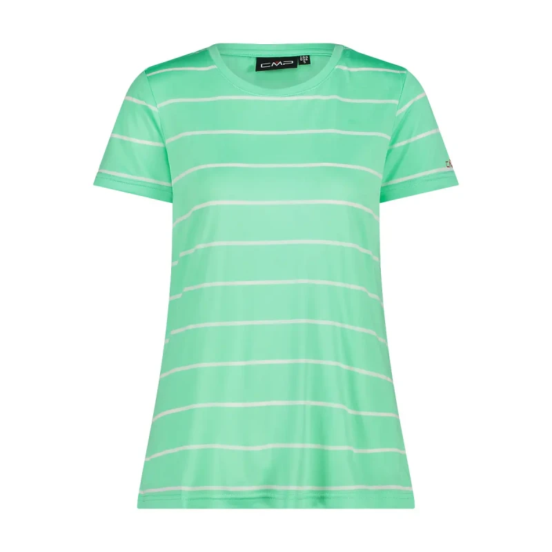 Image of CMP Womens striped round neck T-Shirt CMP Vert Female XS