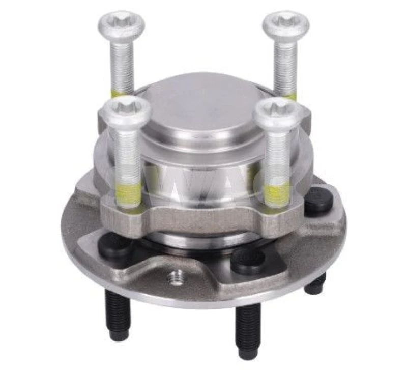 Image of SWAG 33 11 0206 Wheel bearing kit with fastening/mounting material, Front Axle, with wheel hub Wheel Bearing Kit (654)