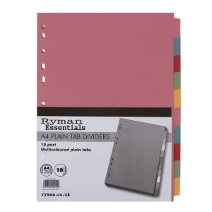 Image of Ryman Index A4 10 Part Dividers