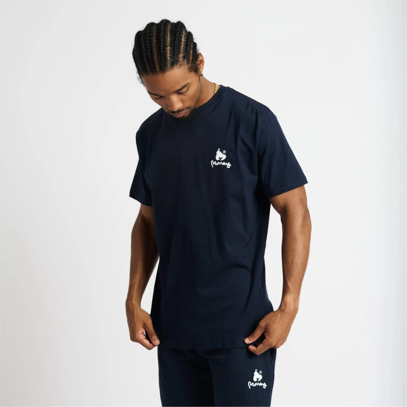 Image of Money Lounger Ape Tee - Blue Blue S