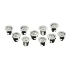 Image of Robus VITA 3.6W Blue LED Circular IP68 Deck Lights With 10 Fittings Kit - R3LED10S-07