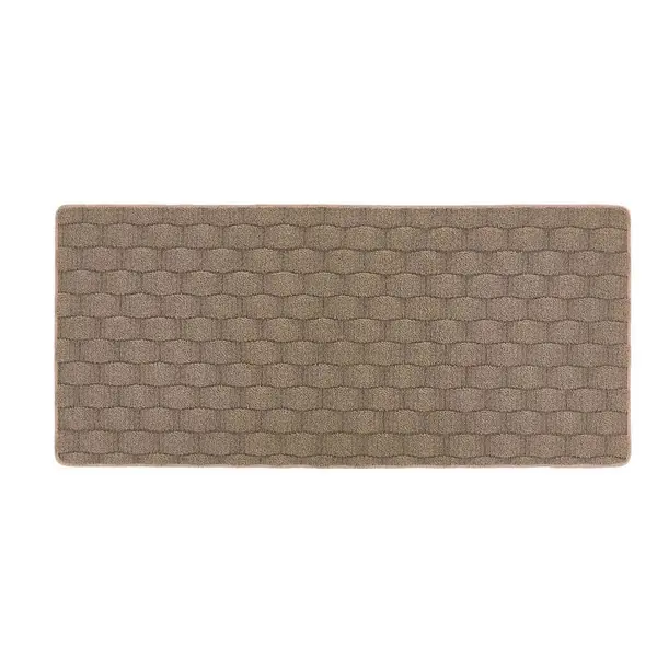 Image of Hug Rug Sculptured Washable Basket Weave Mink 67X230 5026134622517