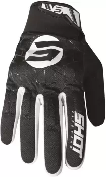 Shot Drift Spider Motocross Gloves, black-white, Size M L, black-white, Size M L