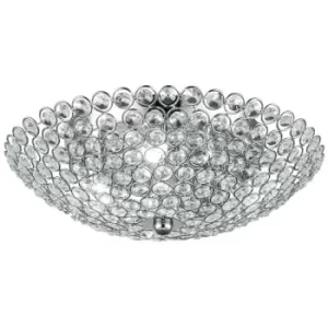 Image of Fan Europe PLANET Ceiling Light Chrome, Crystals 32x11cm