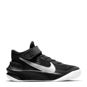 image of Nike Team Hustle D 10 FlyEase Big Kids Basketball Shoe - Black