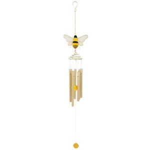 image of Bee and Honeycomb Spiral Windchime